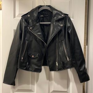 Zara Leather Jacket, Size M